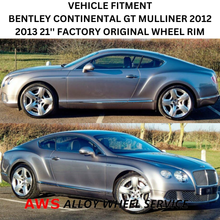 Load image into Gallery viewer, SET OF 4 BENTLEY CONTINENTAL GT MULLINER 2012 2013 21&#39;&#39; FACTORY OEM RIMS 97067