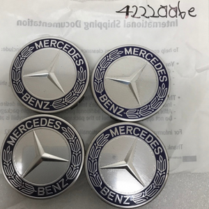 Set of 4 Mercedes 75MM Classic Dark Blue Wheel Center Hub Caps 4222aa6e