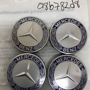 Set of 4 Mercedes 75MM Classic Dark Blue Wheel Center Hub Caps a8b782d8