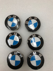 Set of 6 Genuine BMW Center Cap Hubcap 70MM 22405910 5bf93914