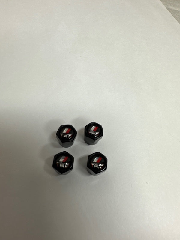 Set of 4 Universal  Trd Black Wheel Stem Air Valve Caps