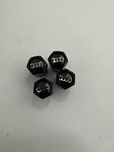 Load image into Gallery viewer, Set of 4 Universal Audi Black Wheel Stem Air Valve Caps
