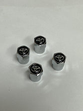 Load image into Gallery viewer, Set of 4 Universal  Toyota  Silver Wheel Stem Air Valve Caps