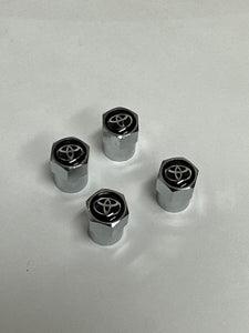 Set of 3 Universal Toyota Silver Wheel Stem Air Valve Caps 319a3c76