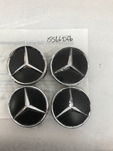 Load image into Gallery viewer, 4x Mercedes-Benz Matte Black Wheel Center Hub Caps Set 75mm 15566df6