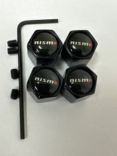 Load image into Gallery viewer, Set of 4 Universal Nismo Wheel Stem Air Valve Caps Anti-theft Cover Kit