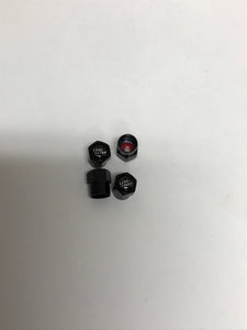 Set of 4 Universal  Land rover Black Wheel Stem Air Valve Caps