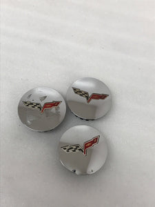 Set of 3 Chevrolet Corvette Chrome 2014-2017 OEM Center Cap 9595010 0941c90c