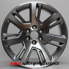 Load image into Gallery viewer, CADILLAC ESCALADE ESCALADE ESV 2015 2016 2017 2018 2019 2020 22 INCH ALLOY WHEEL RIM FACTORY OEM 4738 22939271   Manufacturer Part Number: 22939271; 22939280 Hollander Number: 4738 Condition: Remanufactured to Original Factory Condition Finish: MACHINED CHARCAOL Size: 22&quot; x 9&quot; Bolts: 6 x 139.7mm Offset: 24 mm Position: UNIVERSAL