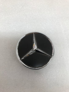4x Mercedes-Benz Matte Black Wheel Center Hub Caps Set 75mm 15566df6