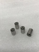 Load image into Gallery viewer, Set of 4 Universal Mazda Silver Wheel Stem Air Valve Capsf