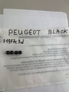 Set of 4 Universal Peugeot Black Wheel Stem Air Valve Caps