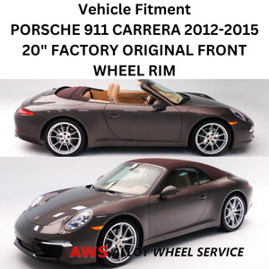PORSCHE 911 CARRERA 2012-2015 20" FACTORY OEM FRONT WHEEL RIM 67421 99136216104
