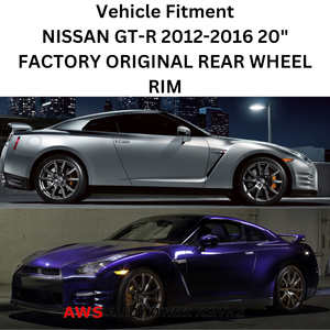 NISSAN GT-R 2012-2016 20" FACTORY ORIGINAL REAR WHEEL RIM