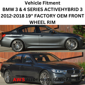 BMW 3 & 4 SERIES ACTIVEHYBRID 3 2012-2018 19" FACTORY OEM FRONT WHEEL RIM 71621