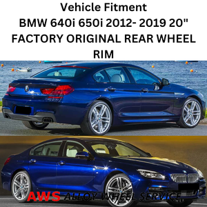 BMW 640i 650i 2012-2019 20" FACTORY ORIGINAL REAR WHEEL RIM 71524 36117843716