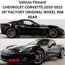 Load image into Gallery viewer, USED CHEVROLET CORVETTE 2010-2013 19&quot; FACTORY ORIGINAL WHEEL RIM REAR