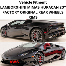 Load image into Gallery viewer, LAMBORGHINI MIMAS HURACAN 20&#39;&#39; FACTORY ORIGINAL REAR WHEELS RIMS 4T0601017C