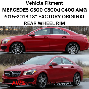 MERCEDES C-CLASS 2015-2018 18" FACTORY ORIGINAL REAR AMG WHEEL RIM 85373