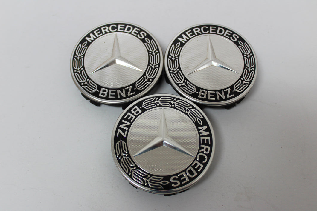 SET OF 3 GENUINE MERCEDES BENZ CENTER CAPS