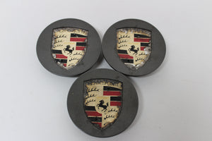 SET OF 3 GENUINE PORSCHE CENTER CAPS