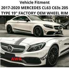 Load image into Gallery viewer, MERCEDES BENZ C63 C63s 2017-2020 19 INCH ALLOY RIM WHEEL FACTORY OEM