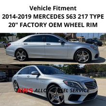Load image into Gallery viewer, MERCEDES BENZ S63 AMG 2014-2019 20 INCH ALLOY FRONT RIM WHEEL FACTORY OEM 85356 A2224011200