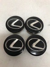 Load image into Gallery viewer, Set of 4 Lexus BLACK 62mm Center Caps 71A104-0010