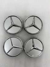 Load image into Gallery viewer, 4x for Mercedes-Benz Silver Wheel Center Hub Caps Emblem Hubcaps Set 75mm