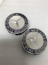 Load image into Gallery viewer, SET OF 2 SILVER Mercedes-Benz Center Caps 75 mm A1714000125 11d7ba9f