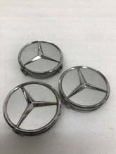 Load image into Gallery viewer, SET OF 3 Mercedes Benz SILVER  Center Caps A1714000125 (75 MM)