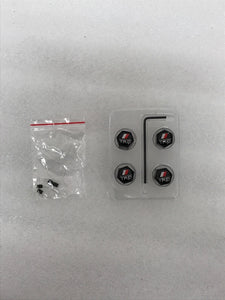 Set of 4 TRD Racing Development Tire Valve Stem Caps For Car, Truck Universal Fitting with key