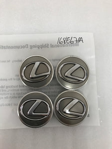 Set of 4 Lexus Aluminum Wheel Rim Center Caps 62mm 168e671a