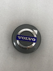Set of 4 GENUINE OEM Volvo 30666913 Iron Mark Alloy Wheel Center Cap GRAY