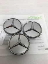 Load image into Gallery viewer, SET OF 3 Mercedes Benz SILVER  Center Caps A1714000125 (75 MM)